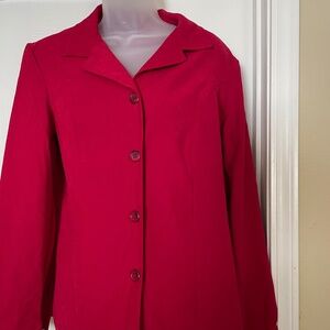 VINTAGE Briggs New York Red Shirt Jacket,Size ,8,FAUX SUEDE NWOT